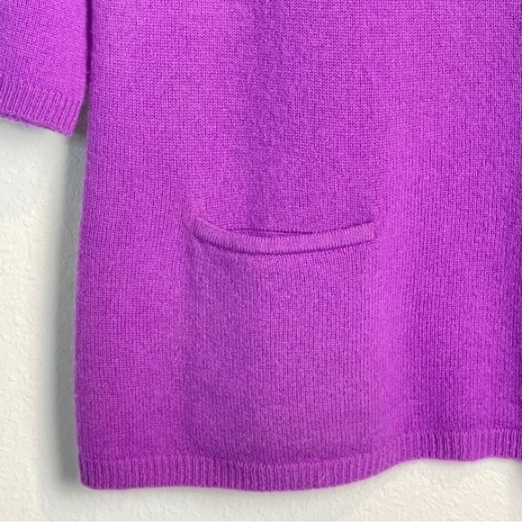 Peck & Peck Purple Cashmere Boat Neck Tunic Pullover Tunic Sweater M - Picture 3 of 5